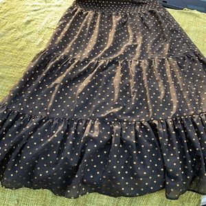 Lane Bryant Maxi Skirt with Gold Dots